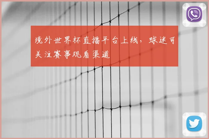 境外世界杯直播平台上线，球迷可关注赛事观看渠道